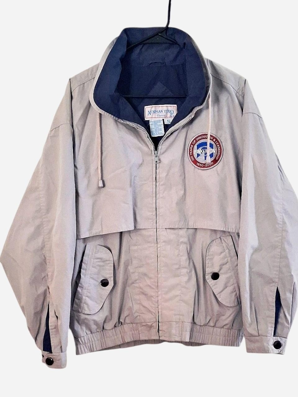 Norman Todd Men's Light Gray Hooded Performance Jacket